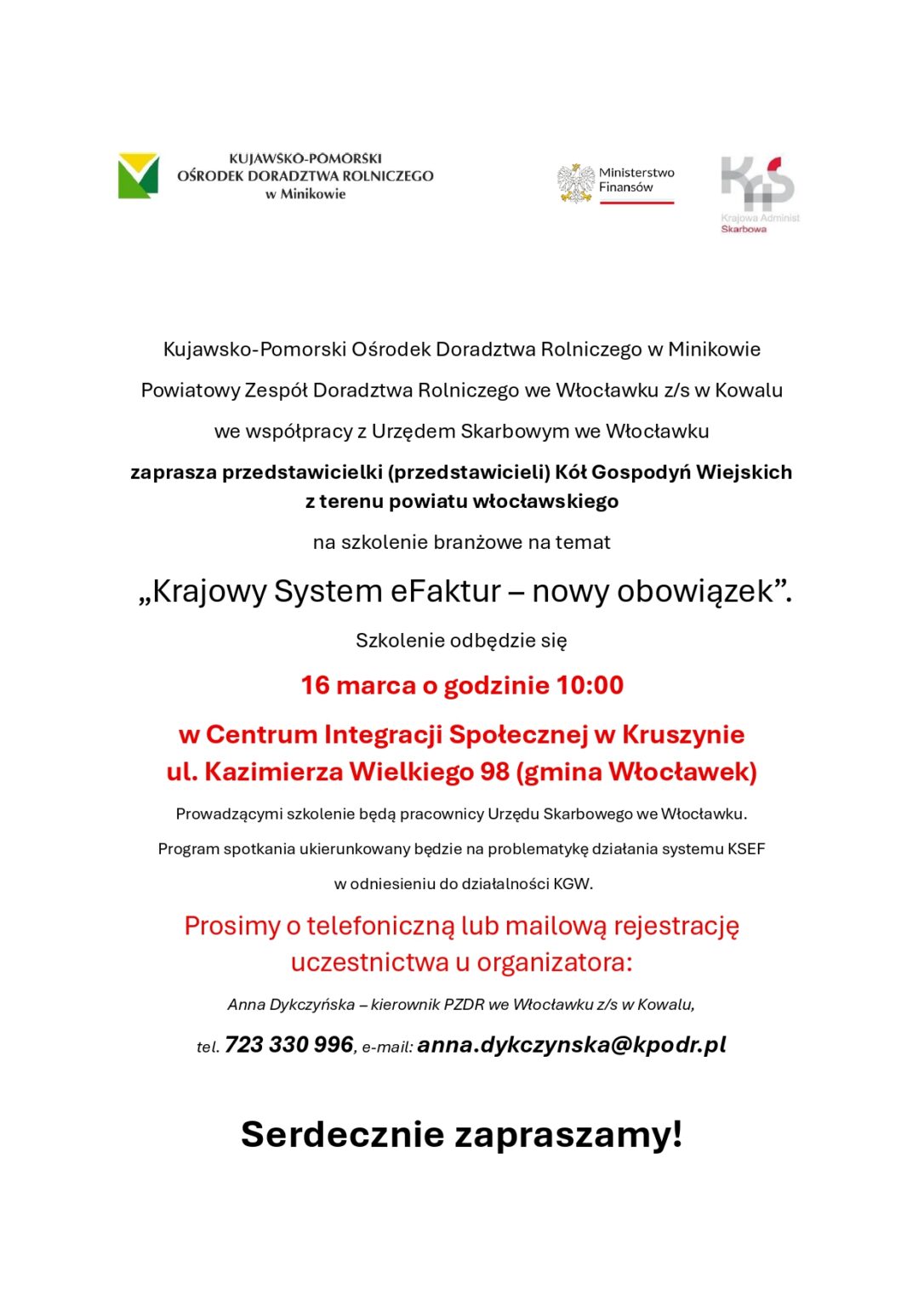 zaproszenie na&nbsp;szkolenie