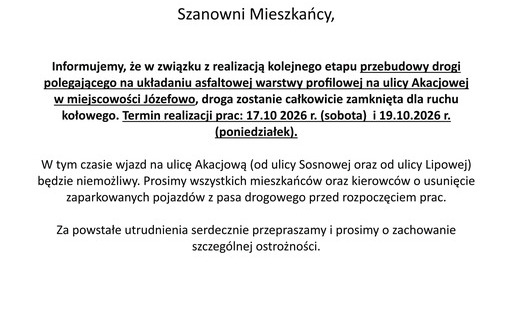 Zdjęcie do Komunikat
