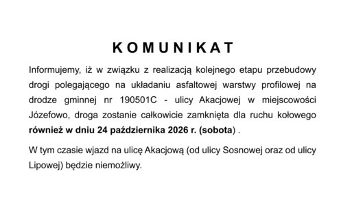 Zdjęcie do Komunikat